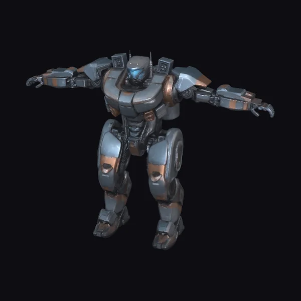 Battle-Worn Robot Mech
