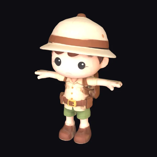 Cartoon Explorer Kid
