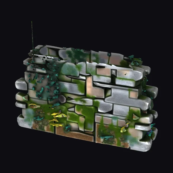 Ancient Stone Wall Ruin