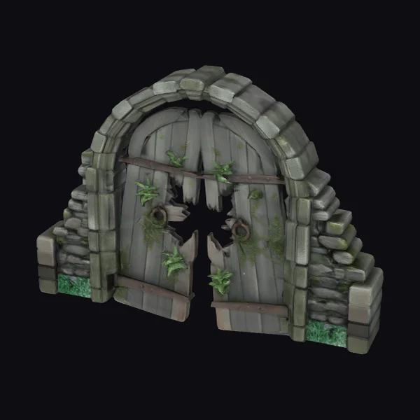 Broken Stone Archway Gate