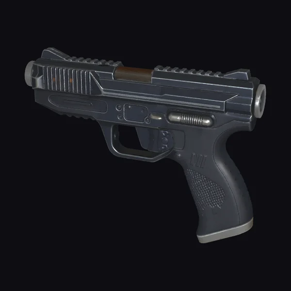 Futuristic Semi-Auto Pistol