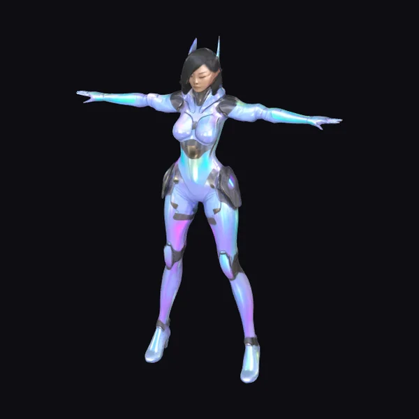 Cybernetic Female Figure