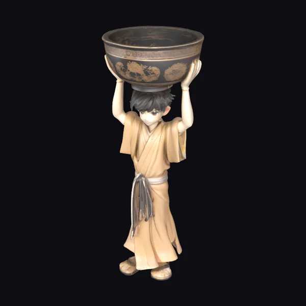 Anime Boy with Large Bowl