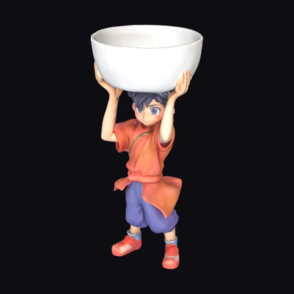 Anime Boy with Bowl