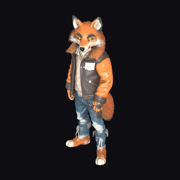 Anthropomorphic Fox Character