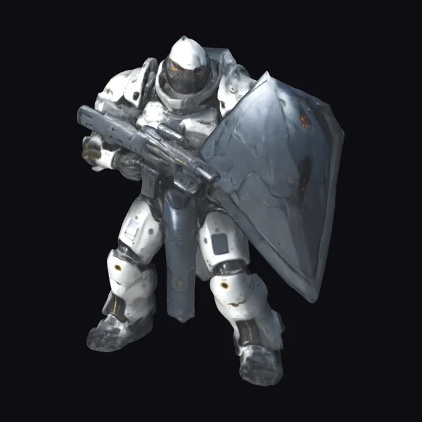 Armored Cyborg Warrior