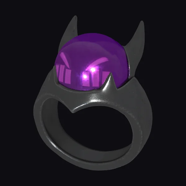 Purple Gemstone Devil Ring