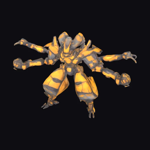Yellow Metal Mech Spider