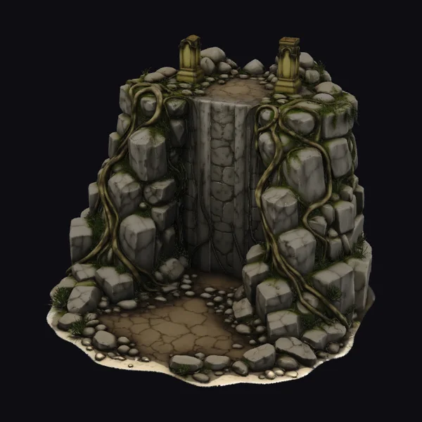Ancient Stone Ruins Platform