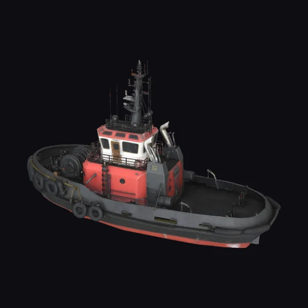 Red Tugboat Vessel