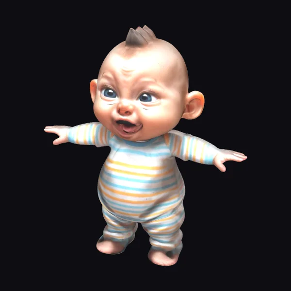 Baby in Striped Outfit