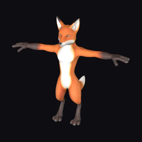 Anthropomorphic Fox T-Pose