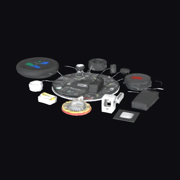 Disassembled Smartwatch Components