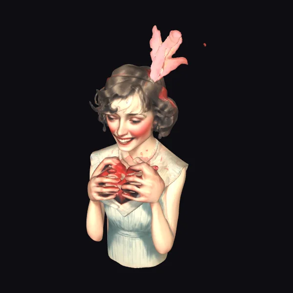 Woman Tearing Heart Apart