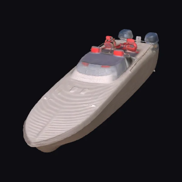 Speedboat with Red Accents