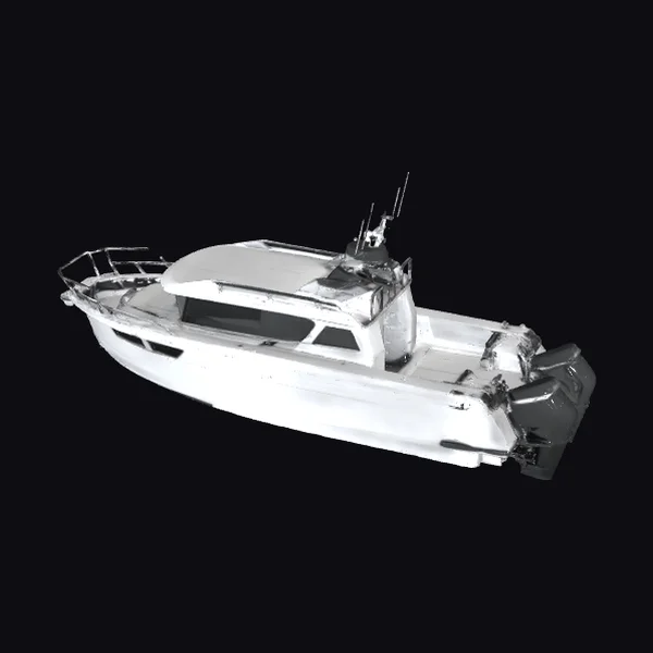Speedboat with Outboard Motor