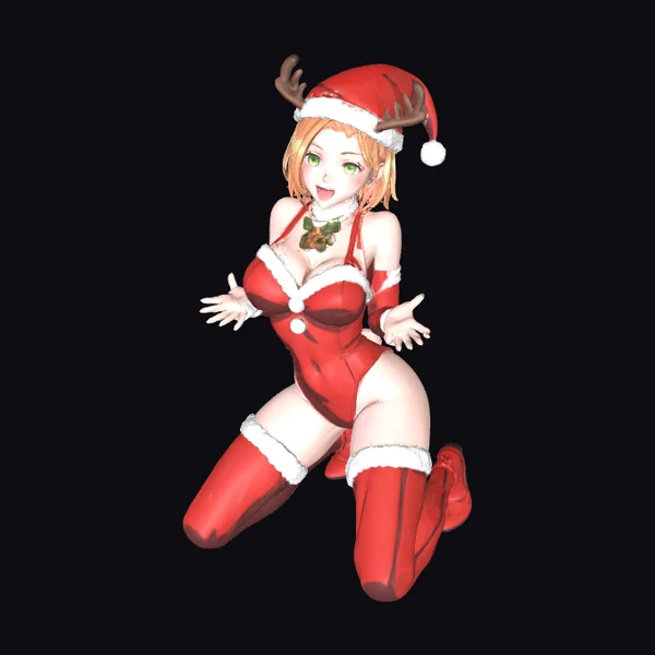Kneeling Santa Girl