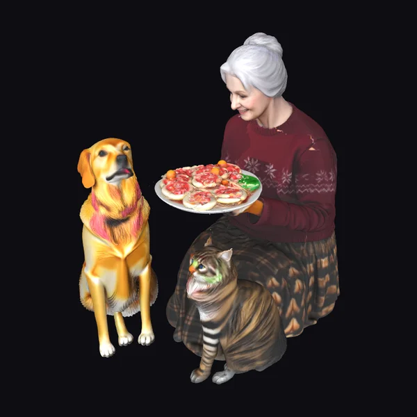 Woman with Holiday Treats