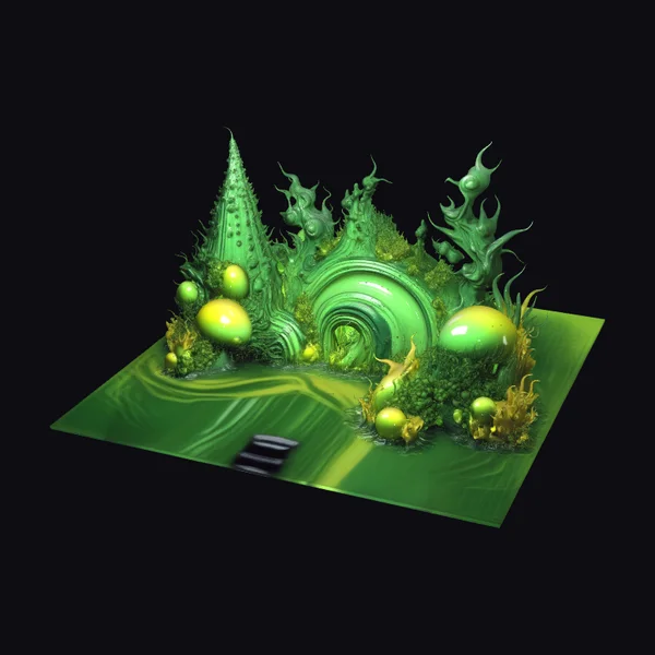 Emerald Fantasy Garden Scene