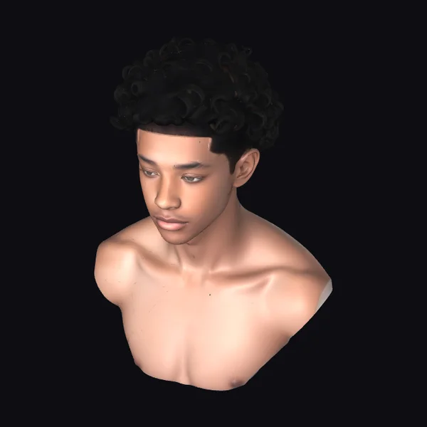 African American Male Bust