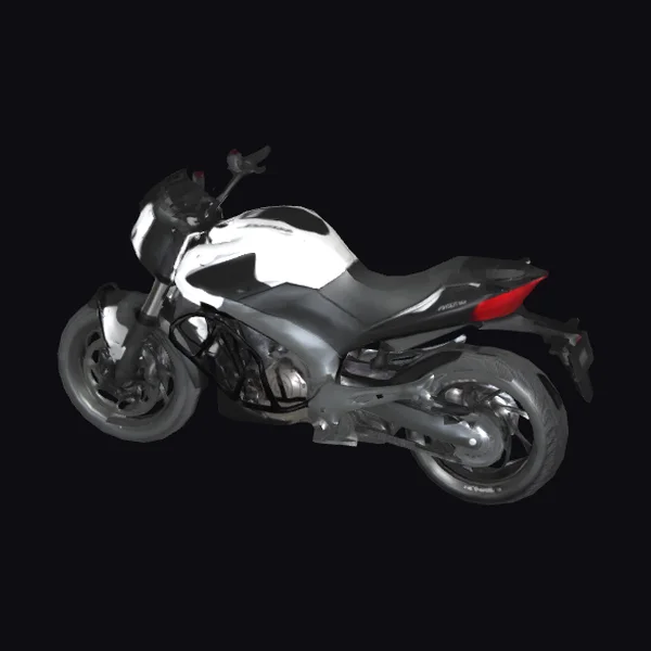 Black and White Motorcycle