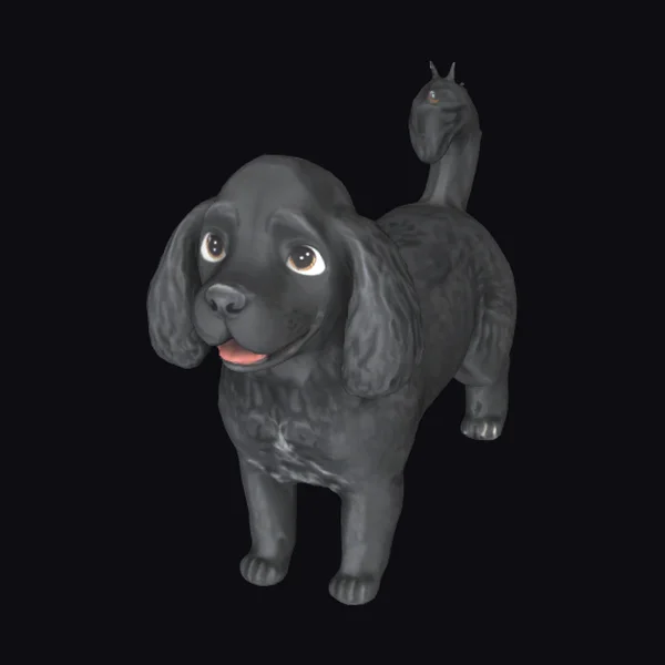 Black Cocker Spaniel Rigged