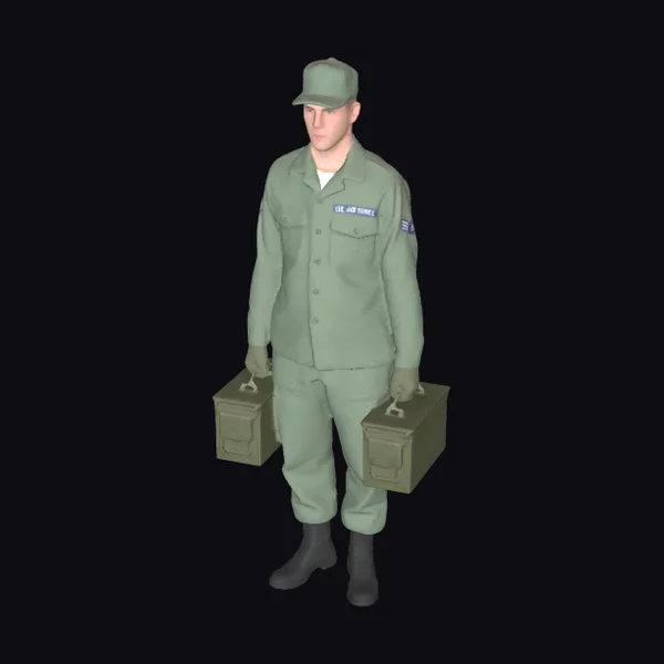 Airman with Toolboxes