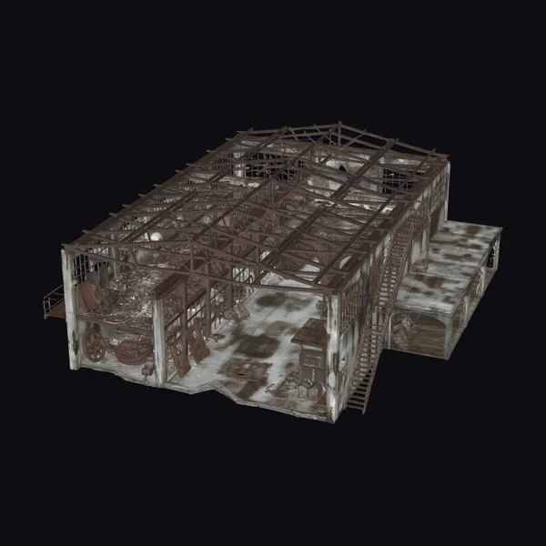 Abandoned Industrial Factory Ruins