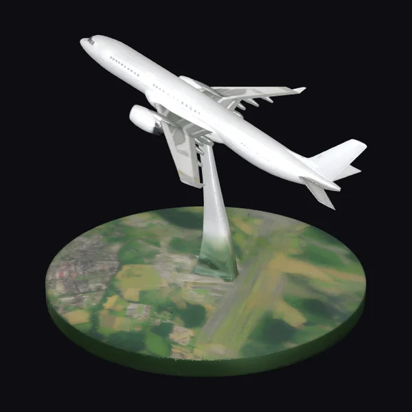 Airplane on Map Base