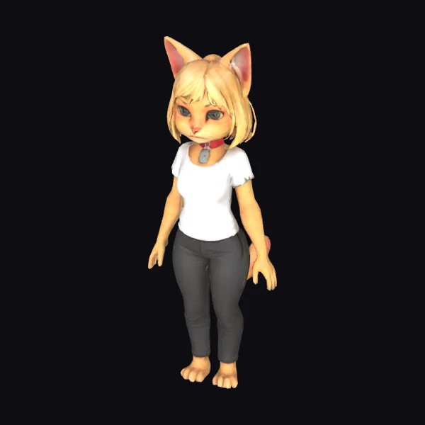 Anthropomorphic Feline Girl