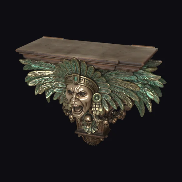 Feathered Skull Corbel