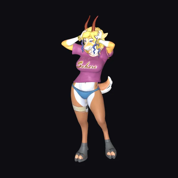 Anthropomorphic Gazelle Character