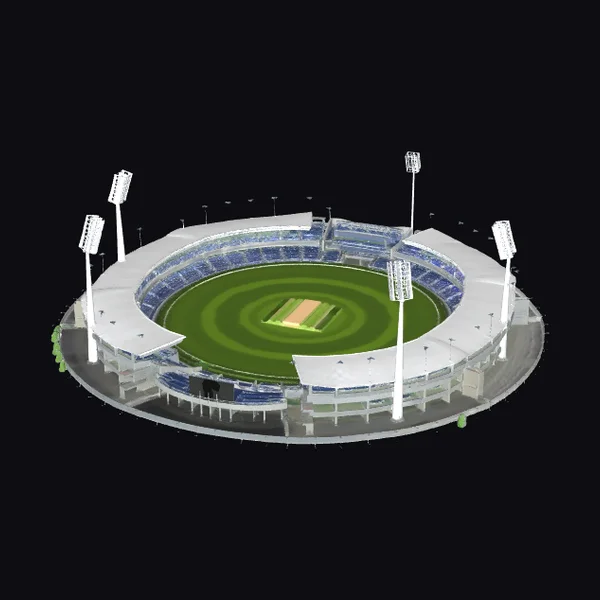 Modern Cricket Stadium Aerial