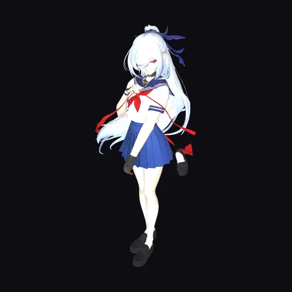 Anime Girl in Sailor Outfit
