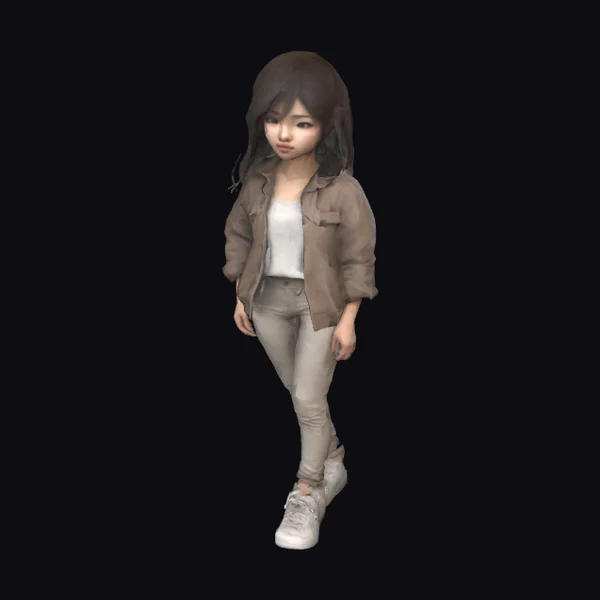 Young Girl in Casual Wear