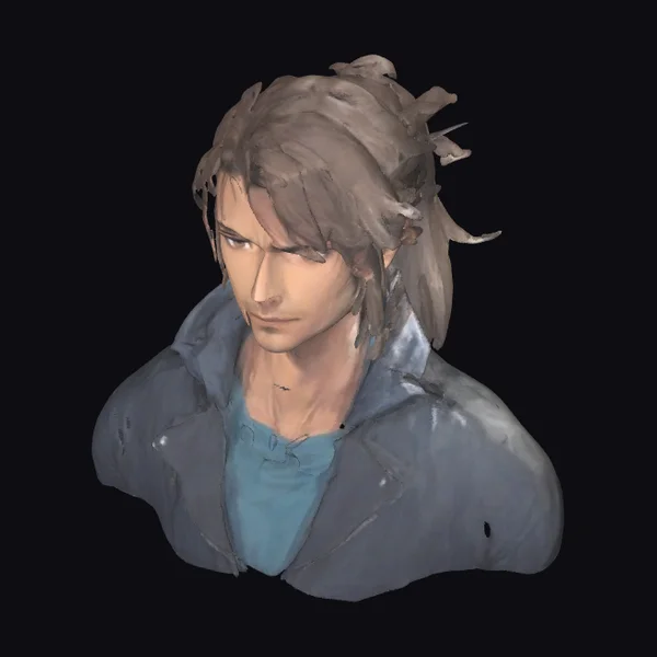 Anime Boy Bust Portrait