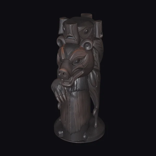 Indigenous Bear Totem Pole