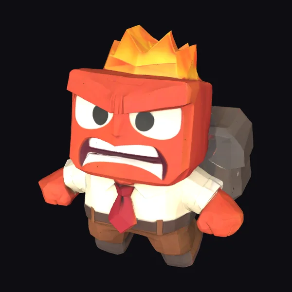 Angry Cube Character