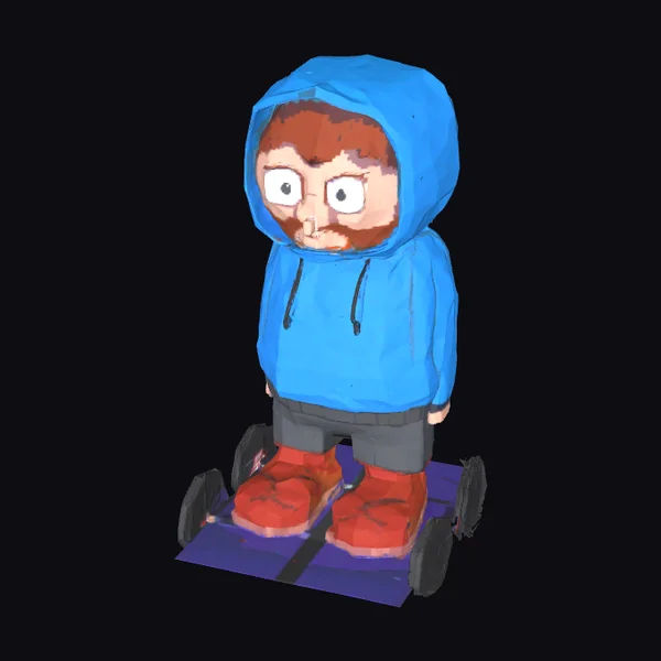 Cartoonish Redheaded Boy