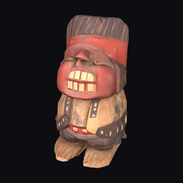 Wooden Totem Figure
