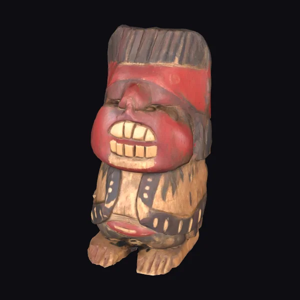 Wooden Totem Figure