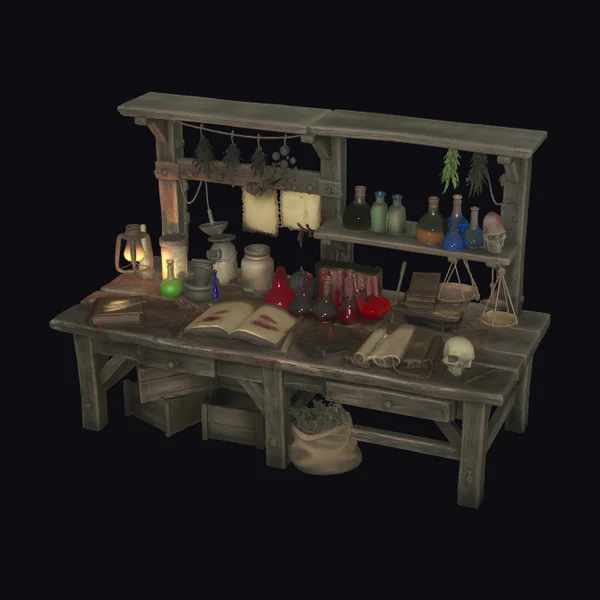 Alchemist's Wooden Workbench