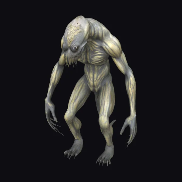 Alien Creature with Shimmering Skin