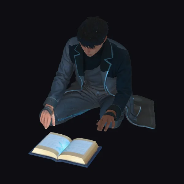 Young Man with Open Book