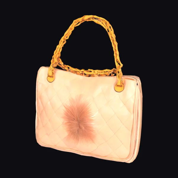 Quilted Peach Handbag