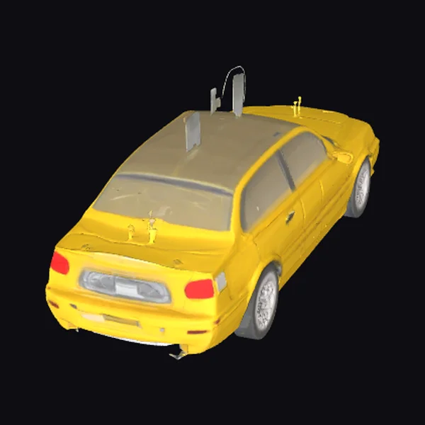 Yellow Car Blueprint Model