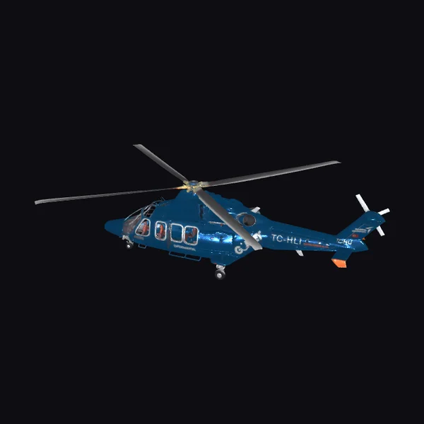 Blue Helicopter with Rotor