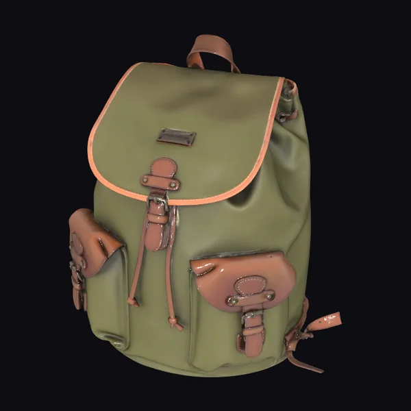 Olive Canvas Backpack