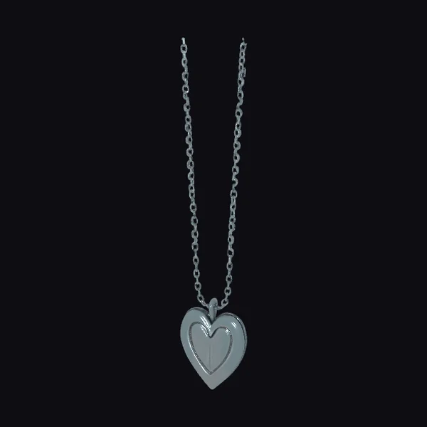 Heart Shaped Silver Necklace
