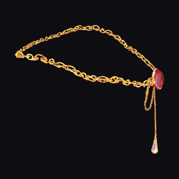 Golden Crimson Necklace